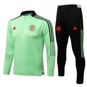 Manchester United Trainings Sweatshirt Pak Kwart-Zip 2022-23 Groene